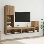 vidaXL Meubles TV muraux Chêne artisanal Bois d'ingénierie