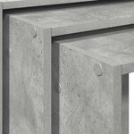 vidaXL Tables gigognes 3 Pièces gris béton bois d'ingénierie