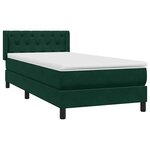 vidaXL Sommier à lattes de lit et matelas vert foncé 80x220 cm velours