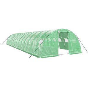 vidaXL Serre avec cadre en acier vert 56 m² 14x4x2 m