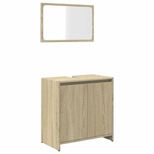 vidaXL Ensemble de meubles de salle de bain 2 Pièces chêne sonoma