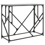 vidaXL Table console sonoma gris 100x40x80 cm bois d'ingénierie