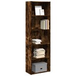 vidaXL Bibliothèque chêne fumé 60x30x189 cm bois d'ingénierie