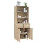 vidaXL Buffet haut Chêne sonoma Bois d'ingénierie