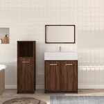 vidaXL Ensemble de meubles de salle de bain 3 Pièces Chêne marron