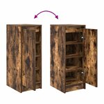 vidaXL Armoire à chaussures chêne fumé 29 5x34x76 cm bois d'ingénierie