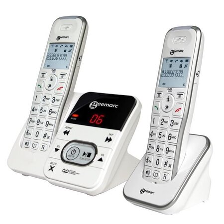 GEEMARC Téléphone fixe grosses touches sénior AMPLIDECT 295-2 (Duo - 2  Combinés) - La Poste