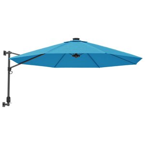 vidaXL Parasol mural bleu marine 290 cm