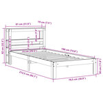 vidaXL Cadre de lit avec tête de lit sans matelas 75x190 cm