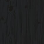 vidaXL Salon de jardin 2 Pièces avec coussins noir bois massif