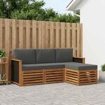 vidaXL Ensemble de canapés d'extérieur 4 Pièces Naturel et Anthracite