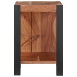 vidaXL Bibliothèque Marron  Noir 50 x 30 x 40 cm Bois d'Acacia Massif