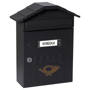 Boîte aux Lettres en Acier  Villa E5004  Anti-pluie  Facile à Installer  Noir