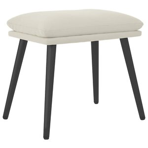 vidaXL Repose-pied Blanc crème 45x29 5x35 cm Velours