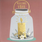 Carte Meilleurs Vœux avec Enveloppe Blanche 15x15cm