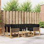 vidaXL Ensemble de canapés d'extérieur 7 pc Blanc et noir