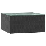 vidaXL Salon de jardin 7 Pièces avec coussins Résine tressée Noir