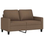 vidaXL Canapé à 2 places Marron 120 cm Tissu