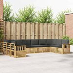 vidaXL Ensemble de canapés d'extérieur 7 Pièces Blanc et Anthracite