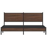 vidaXL Cadre de lit en métal sans matelas chêne marron 160x200 cm