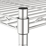 vidaXL Étagère de rangement 4 niveaux et roues 90x35x142 cm chrome