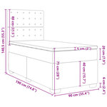 vidaXL Sommier à lattes de lit avec matelas Marron foncé 90x190 cm