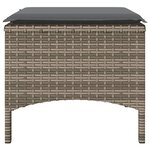 vidaXL Canapé de jardin 2 places avec table et tabourets gris rotin