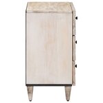 vidaXL Armoire de lit Blanc 50 x 33 x 60 cm Bois de mangue massif
