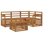 vidaXL Ensemble de canapés d'extérieur 5 Pièces Naturel