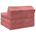 vidaXL Canapé-lit pliable Rose 200 x 70 x 10 cm Velours