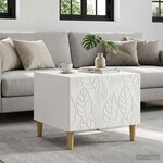 vidaXL Table basse Blanc 50 x 49 x 40 cm Bois d'ingénierie