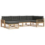 vidaXL Ensemble de canapés d'extérieur 5 Pièces Blanc et anthracite