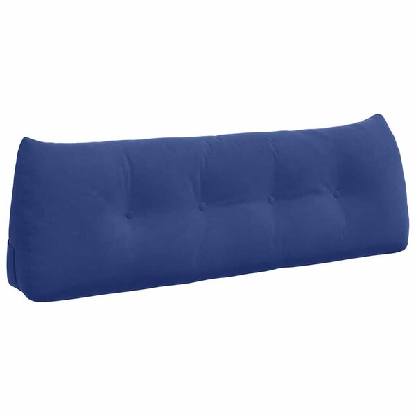 vidaXL Coussin de Dos Bleu police 140 x 24 x 50 cm Velours