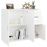 vidaXL Buffet Blanc 91x29 5x75 cm Bois d'ingénierie