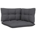 vidaXL Salon de jardin 5 Pièces avec coussins anthracite bois de pin