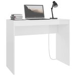 vidaXL Bureau Blanc brillant 90x40x72 cm Bois d'ingénierie