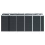 vidaXL Abri de jardin anthracite 191x470x198 cm acier galvanisé