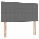 vidaXL Lit avec sommier à ressort avec matelas & lumière LED Gris 90x200 cm Tissu velours côtelé