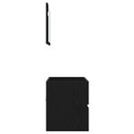 vidaXL Ensemble de mobilier de salle de bain 2 Pièces Chêne noir