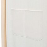vidaXL Cloison de séparation 4 panneaux Crème 160x170x4 cm Tissu