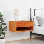 vidaXL Table de chevet avec tiroir Marron cire 50 x 32 5 x 24 cm
