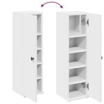 vidaXL Meuble de salle de bain avec porte-rouleau blanc 20 5x22x72 cm