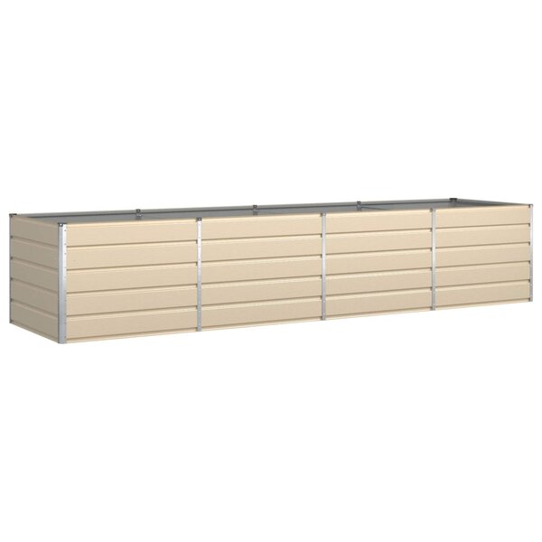 vidaXL Jardinière Ivoire 195 x 100 x 45 cm Acier galvanisé
