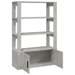 vidaXL Buffet Gris béton 80x30x119 5 cm Bois d'ingénierie