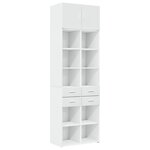 vidaXL Armoire de rangement blanc 70x42 5x225 cm bois d'ingénierie