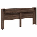 vidaXL Armoire tête de lit avec LED chêne marron 220x16 5x103 5 cm