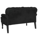 vidaXL Banc avec dossier noir 119 5x64 5x75 cm velours