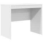 vidaXL Bureau d'ordi Blanc Bois d'ingénierie 90 x 50 x 76 cm Solide