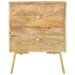 vidaXL Table de chevet 40x30x50 cm Bois de manguier massif