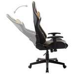 vidaXL Chaise de jeu Noir et doré Cuir artificiel